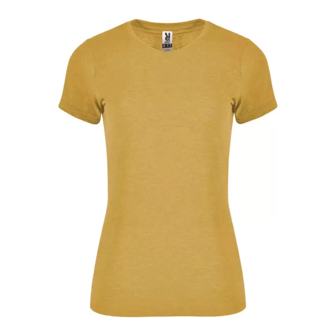 TEE-SHIRT PUBLICITAIRE FEMME 'ALI' - moutarde chiné