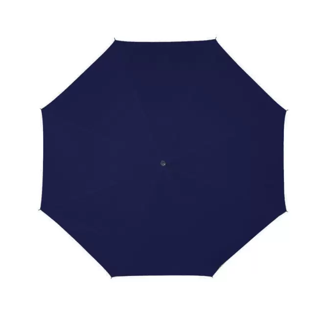 PARAPLUIE PUBLICITAIRE MANCHE DROIT OUVERTURE AUTO 'ABERDEEN BOIS' - bleu marine