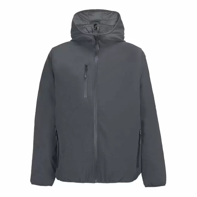 SOFTSHELL MATELASSEE HOMME PERSONNALISEE 'FALCON PADDED' - gris anthracite
