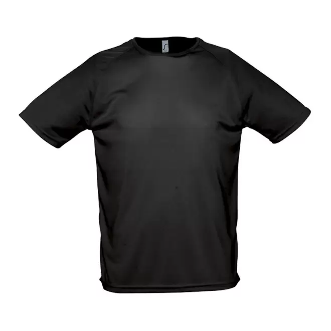 T-SHIRT PERSONNALISÉ RESPIRANT HOMME 'SPORTY' 140 GR/M² - noir