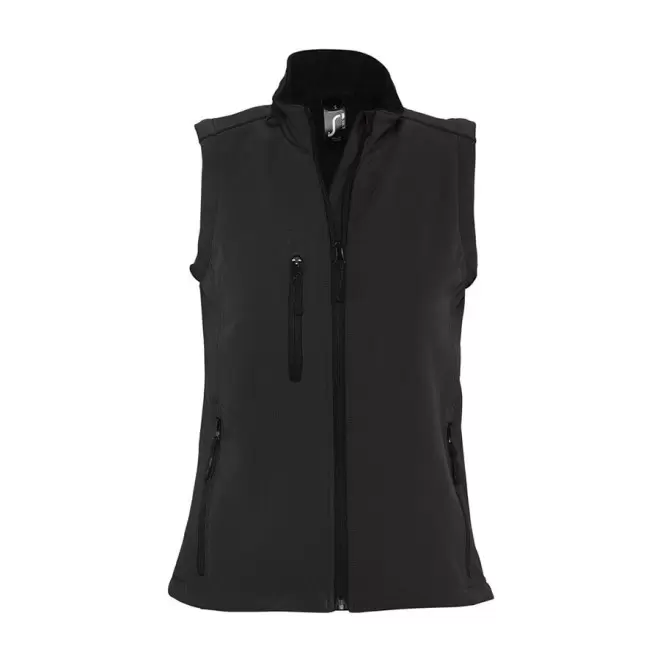 VESTE SANS MANCHES BODYWARMER SOFTSHELL FEMME 'RALLYE' 340 GR/M² - noir