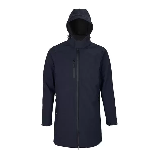 MANTEAU LONG SOFTSHELL PERSONNALISÉ HOMME NEOBLU® 'ACHILLE' - bleu nuit