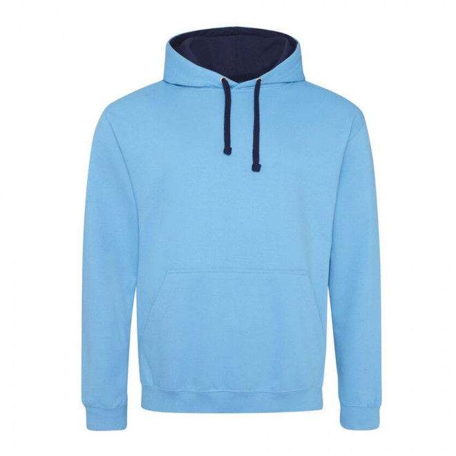 SWEAT-SHIRT A CAPUCHE MIXTE PERSONNALISÉ 'VARSITO' - bleu hawai/navy