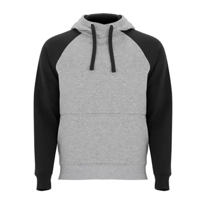 SWEAT-SHIRT A CAPUCHE PERSONNALISÉ 'RAPHAEL DUO' - gris/noir