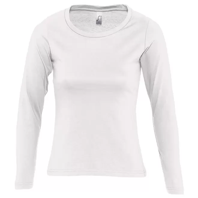 TEE-SHIRT PERSONNALISÉ FEMME MANCHES LONGUES 'MAJESTIC' BLANC 150 GR/M² - blanc