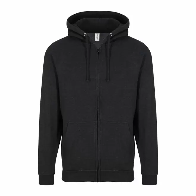 SWEAT ZIPPÉ PERSONNALISÉ À CAPUCHE HOMME 'CLUN' - black smoke