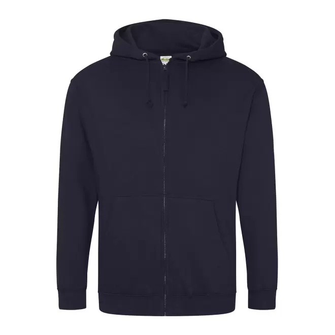 SWEAT ZIPPÉ PERSONNALISÉ À CAPUCHE HOMME 'CLUN' - new french navy