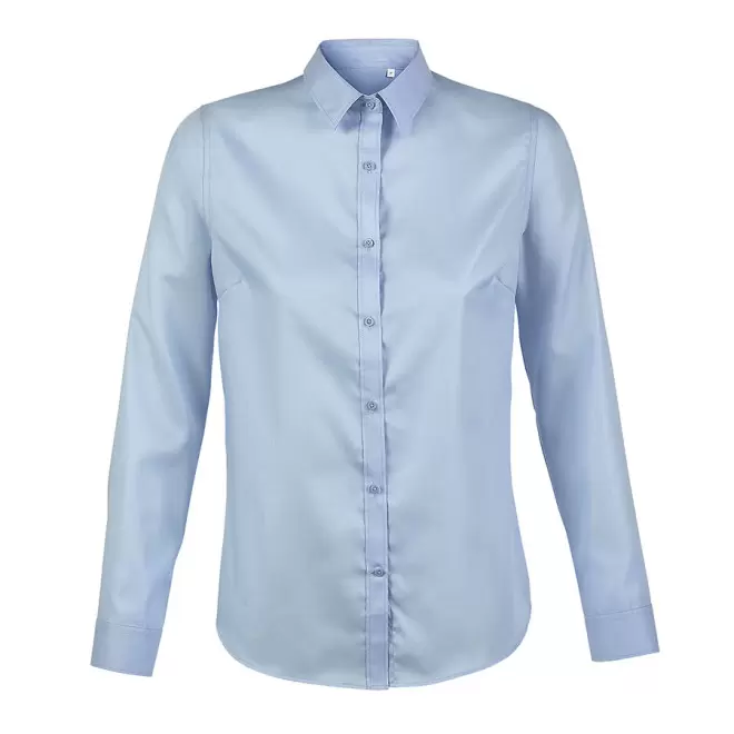 CHEMISE SANS REPASSAGE FEMME PERSONNALISÉE NEOBLU® 'BLAISE' - bleu clair