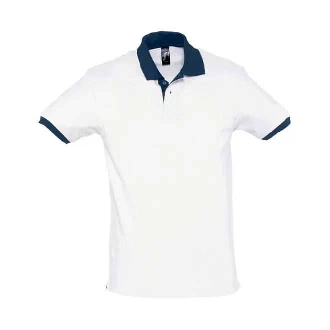 POLO PERSONNALISÉ BICOLORE 'PRINCE' 200 GR/M² - blanc/marine