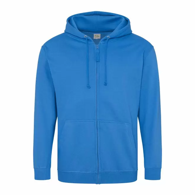 SWEAT ZIPPÉ PERSONNALISÉ À CAPUCHE HOMME 'CLUN' - bleu saphir