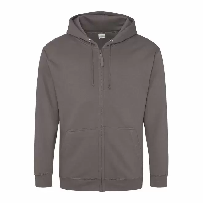 SWEAT ZIPPÉ PERSONNALISÉ À CAPUCHE HOMME 'CLUN' - gris steel