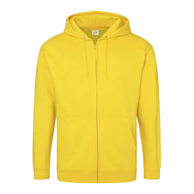 SWEAT ZIPPÉ PERSONNALISÉ À CAPUCHE HOMME 'CLUN' - jaune