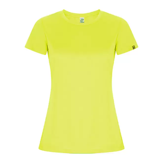 TEE-SHIRT PERSONNALISÉ FEMME COULEUR 'LUDO' - jaune fluo