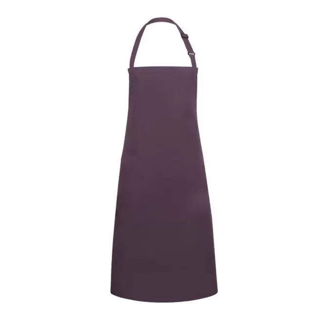 TABLIER PERSONNALISÉ À BOUCLE KARLOWSKY® 'EATING' - aubergine