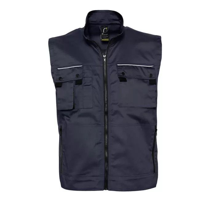 BLOUSON PERSONNALISABLE SANS MANCHES WORKWEAR MIXTE 'ZENITH PRO' - marine