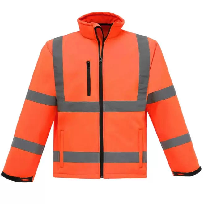 VESTE PERSONNALISABLE SOFTSHELL HAUTE VISIBLITÉ YOKO® 'MARK' - orange