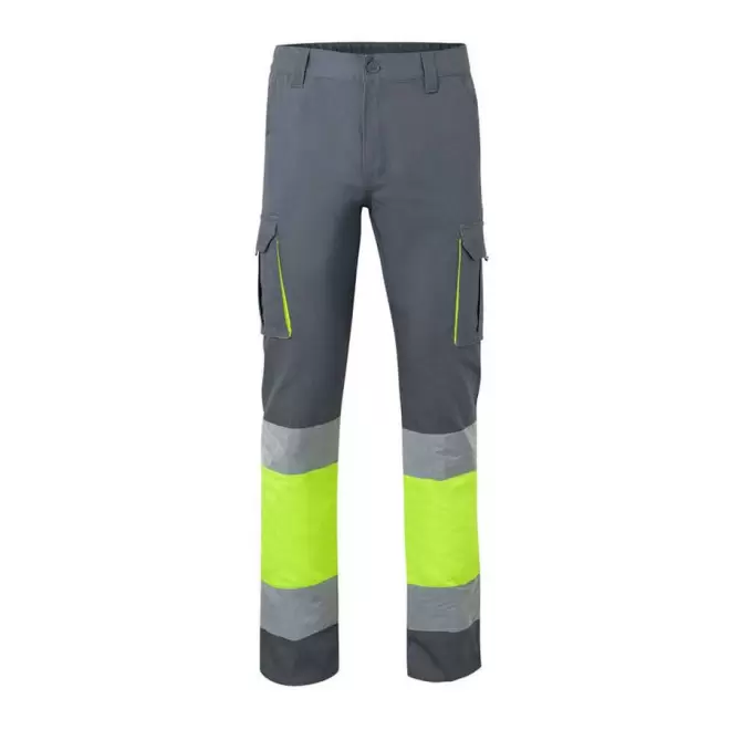 PANTALON PERSONNALISÉ BICOLORE VELILLA® 'VISIONA' - grey/yellow