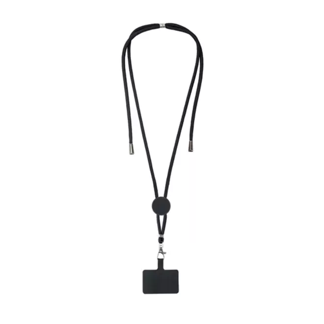 TOUR DE COU TELEPHONE PERSONNALISABLE 'MOBILA ROND' - noir