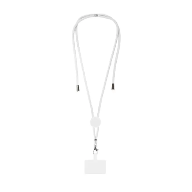 TOUR DE COU TELEPHONE PERSONNALISABLE 'MOBILA ROND' - blanc