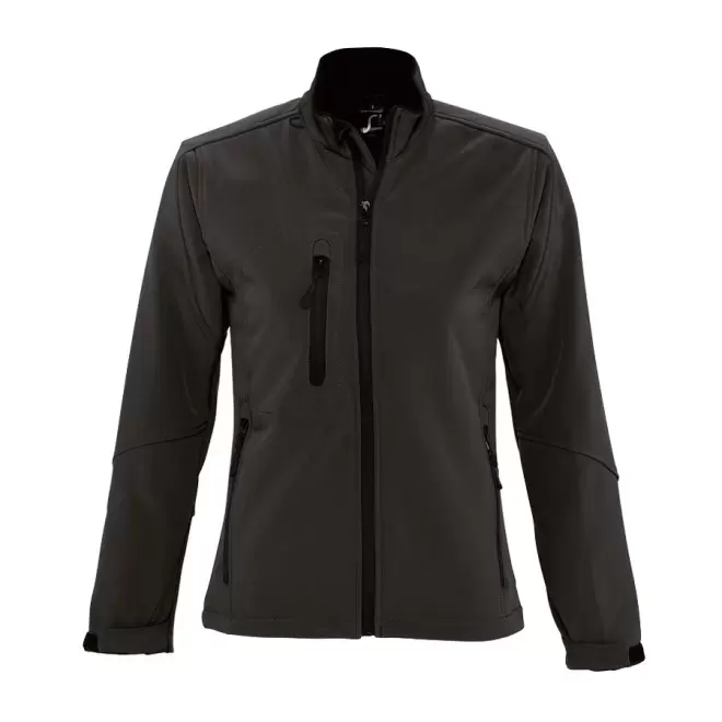 VESTE PUBLICITAIRE ZIPPÉE SOFTSHELL FEMME 'RELAX' 340 GR/M² - noir