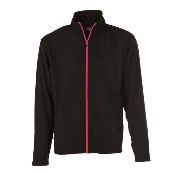 VESTE POLAIRE PERSONNALISABLE ZIPPEE HOMME 'BEAR' 300 GR/M² - black/red