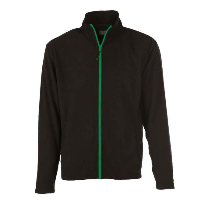 VESTE POLAIRE PERSONNALISABLE ZIPPEE HOMME 'BEAR' 300 GR/M² - noir/vert