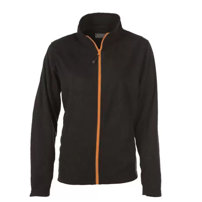 VESTE POLAIRE PERSONNALISABLE ZIPPEE FEMME 'BEAR' 300 GR/M² - black/orange