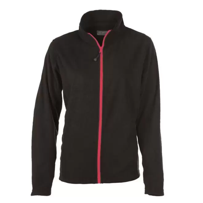 VESTE POLAIRE PERSONNALISABLE ZIPPEE FEMME 'BEAR' 300 GR/M² - black/red