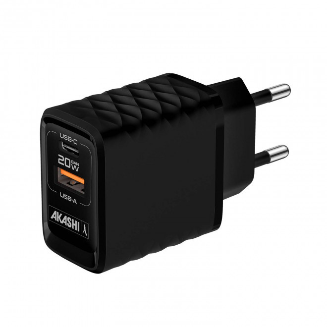 PRISE SECTEUR PERSONNALISABLE 20W 'HAITA' - noir