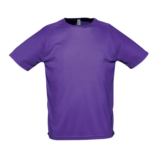 T-SHIRT PERSONNALISÉ RESPIRANT HOMME 'SPORTY' 140 GR/M² - violet foncé