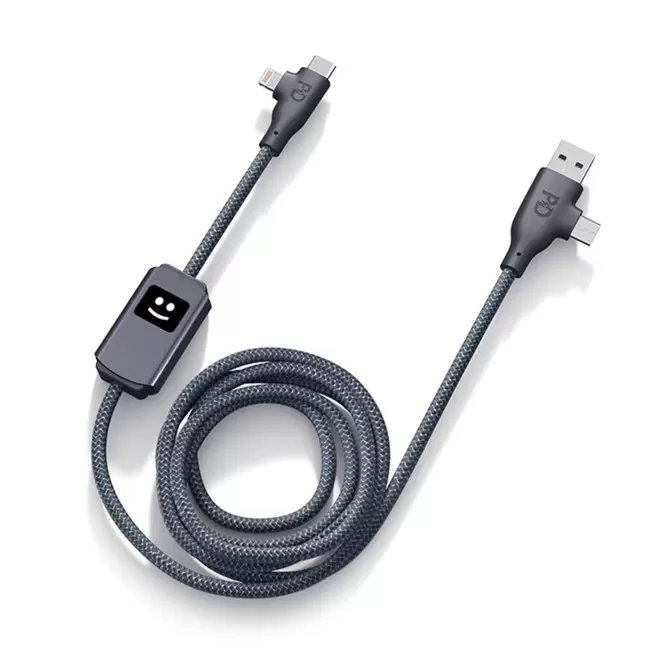 RAPIDE 72H - CABLE CHARGE PERSONNALISE 100W 'ALLURE' - gris foncé