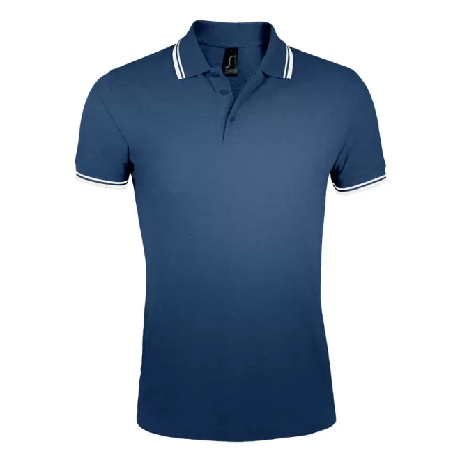 POLO BICOLORE PERSONNALISABLE HOMME 'PASADENA' 200 GR/M² - marine/blanc
