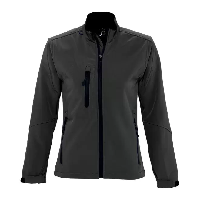 VESTE PUBLICITAIRE ZIPPÉE SOFTSHELL FEMME 'RELAX' 340 GR/M² - anthracite