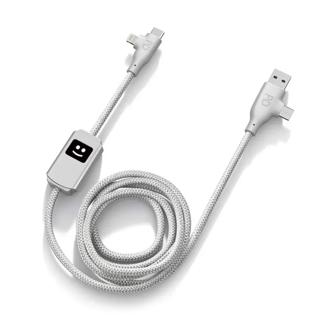 RAPIDE 72H - CABLE CHARGE PERSONNALISE 100W 'ALLURE' - gris clair