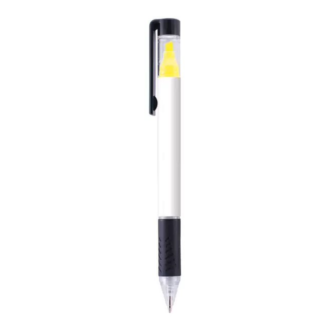 STYLO/SURLIGNEUR PERSONNALISABLE 'BERGUI BLACK' - jaune