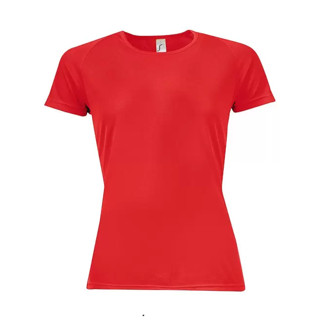 TEE-SHIRT PERSONNALISÉ RESPIRANT FEMME 'SPORTY' 140 GR/M² - rouge