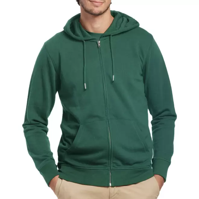 SWEAT ZIPPÉ PERSONNALISÉ MADE IN FRANCE LES FILOSOPHES® 'MONTAIGNE' - vert bouteille
