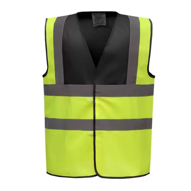GILET DE SÉCURITÉ PERSONNALISÉ 'SECUR' - black/yellow