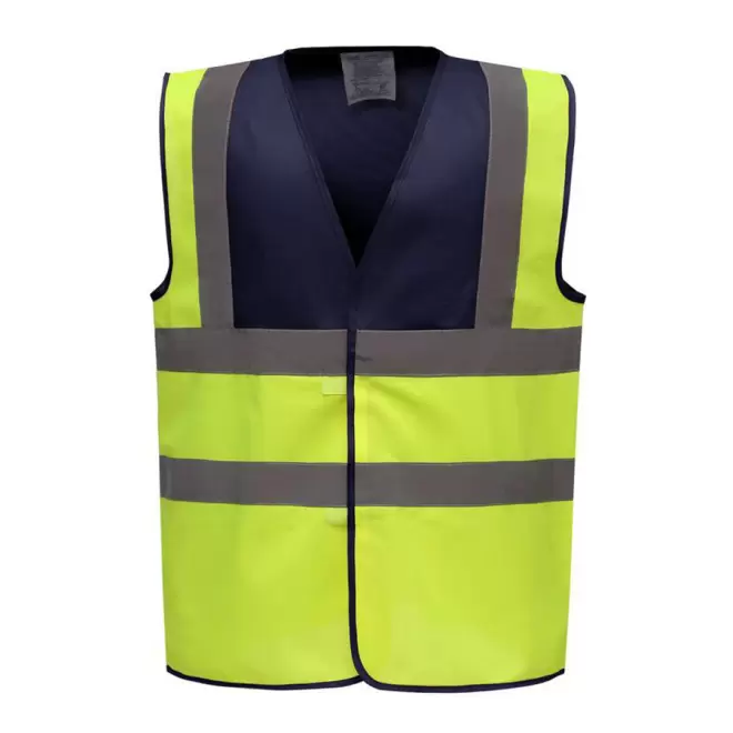 GILET DE SÉCURITÉ PERSONNALISÉ 'SECUR' - navy/yellow