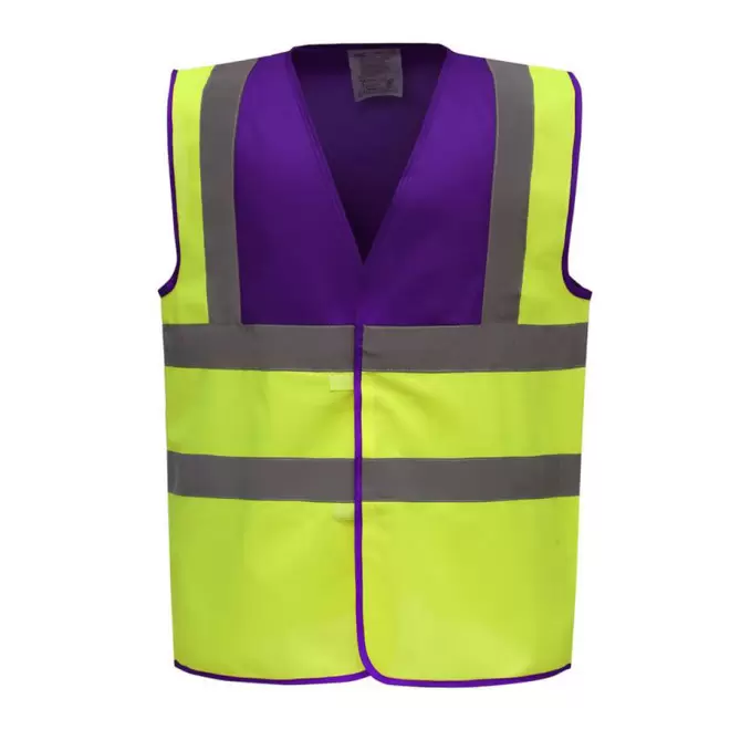 GILET DE SÉCURITÉ PERSONNALISÉ 'SECUR' - purple/yellow
