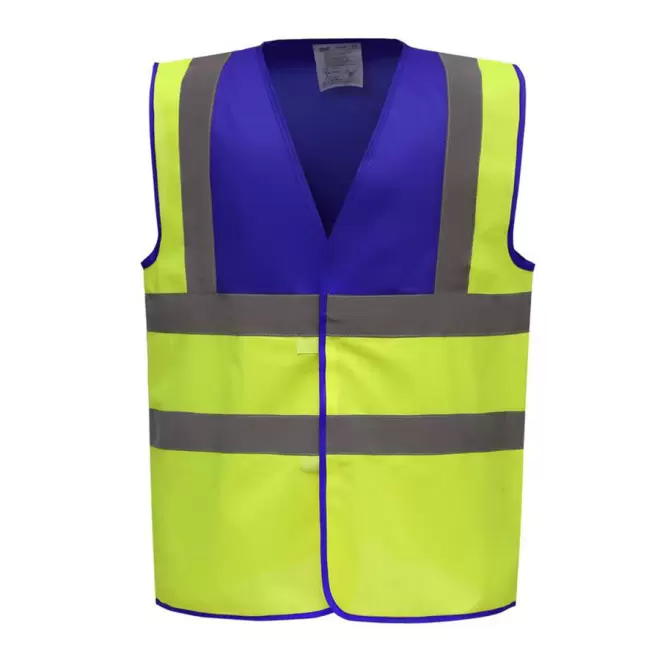 GILET DE SÉCURITÉ PERSONNALISÉ 'SECUR' - royal/yellow