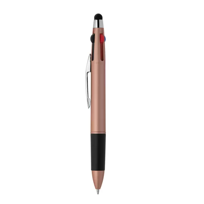STYLO 4 COULEURS PERSONNALISABLE 'GIGI SHINE' - rose gold