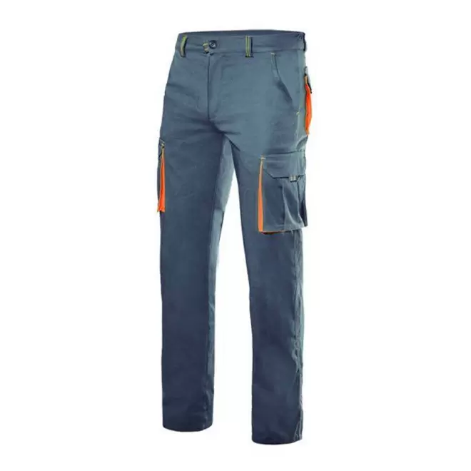 PANTALON PERSONNALISÉ DE TRAVAIL VELILLA® 'CAPTURE' - grey/orange