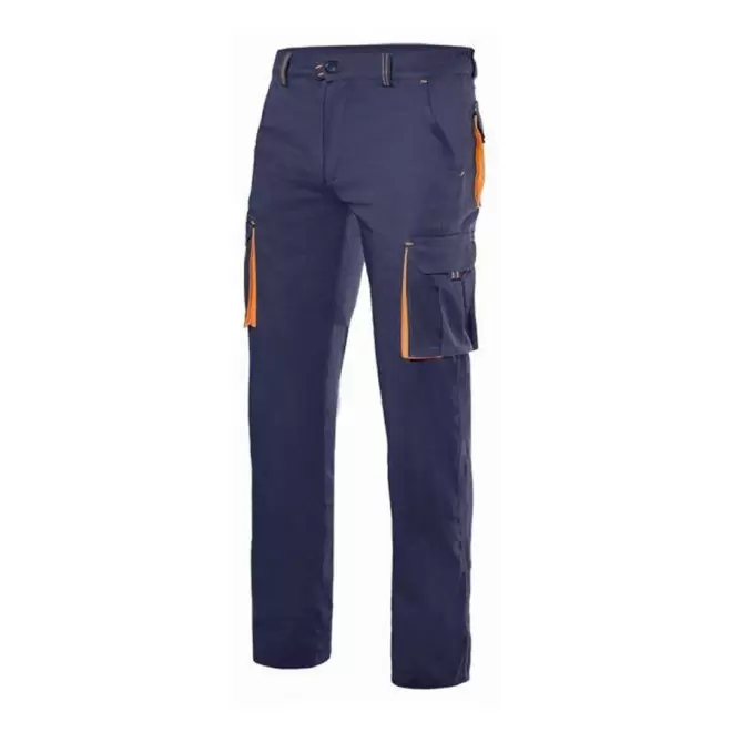 PANTALON PERSONNALISÉ DE TRAVAIL VELILLA® 'CAPTURE' - navy/orange