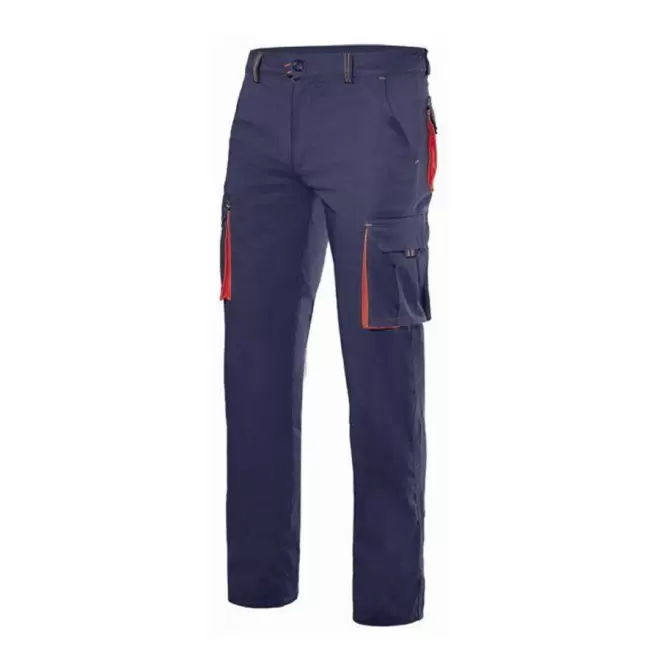 PANTALON PERSONNALISÉ DE TRAVAIL VELILLA® 'CAPTURE' - navy/red