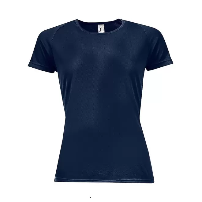 TEE-SHIRT PERSONNALISÉ RESPIRANT FEMME 'SPORTY' 140 GR/M² - marine