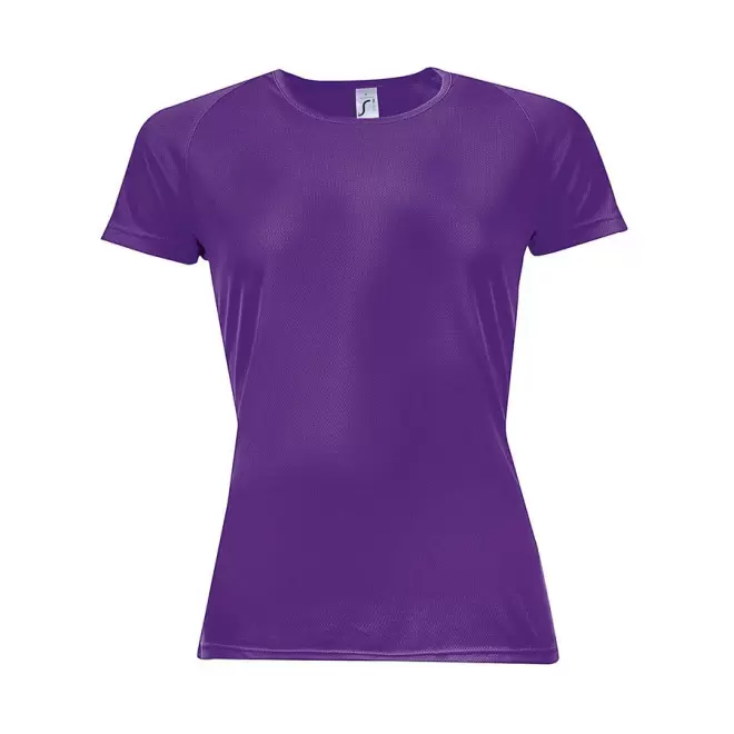 TEE-SHIRT PERSONNALISÉ RESPIRANT FEMME 'SPORTY' 140 GR/M² - violet foncé