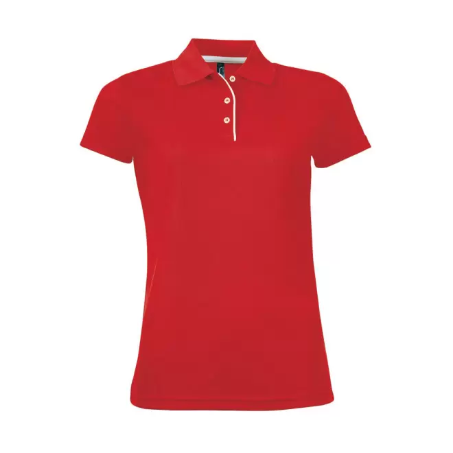 POLO PUBLICITAIRE RESPIRANT FEMME 'PERFORMER' 180 GR/M² - rouge
