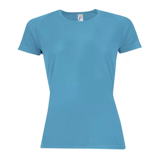 TEE-SHIRT PERSONNALISÉ FEMME 'SPORTY' - RAPIDE 4J - aqua