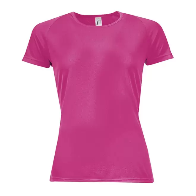 TEE-SHIRT PERSONNALISÉ FEMME 'SPORTY' - RAPIDE 4J - rose fluo
